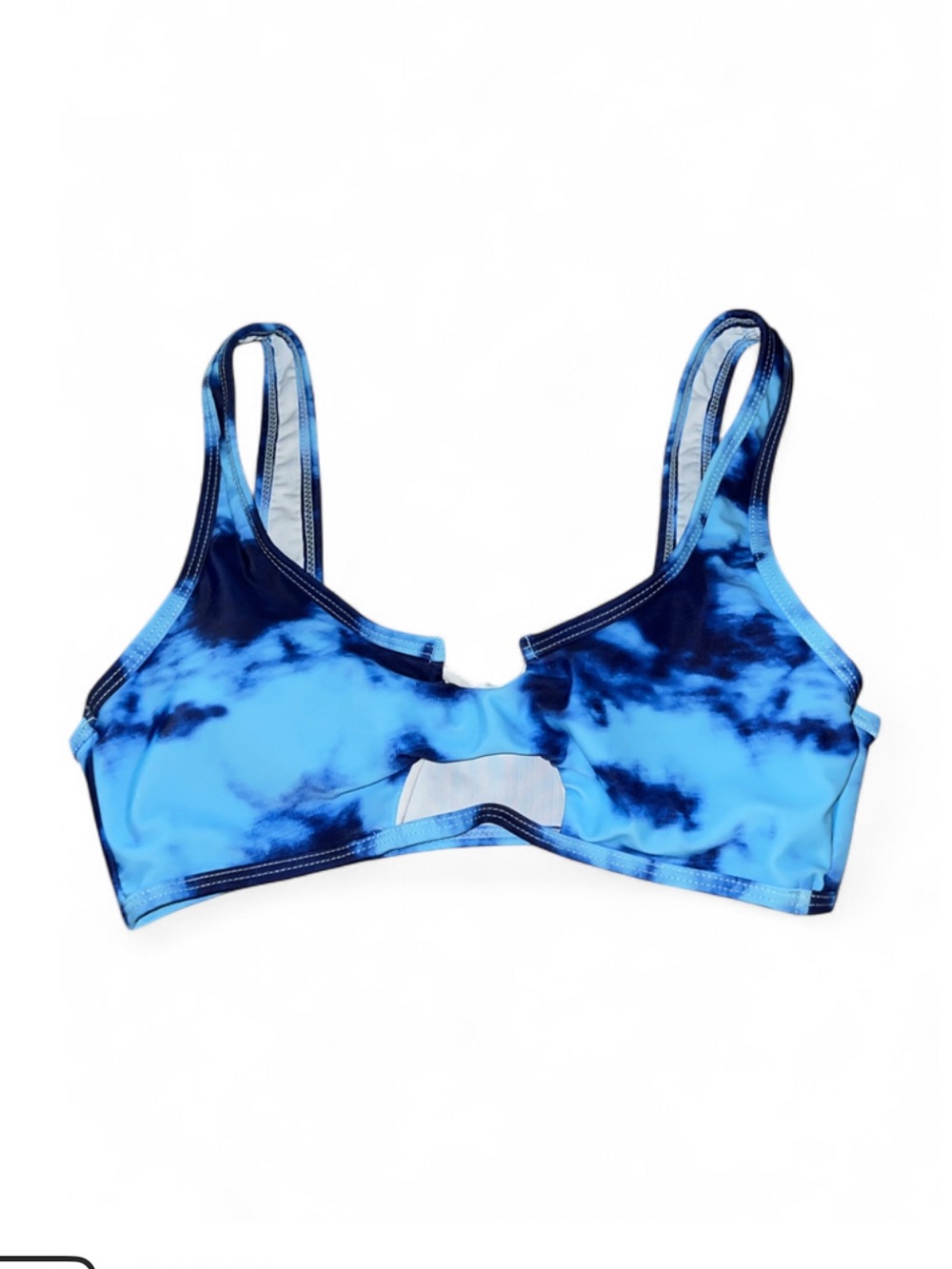 Women’s Blue Tie-Dye Bikini Top